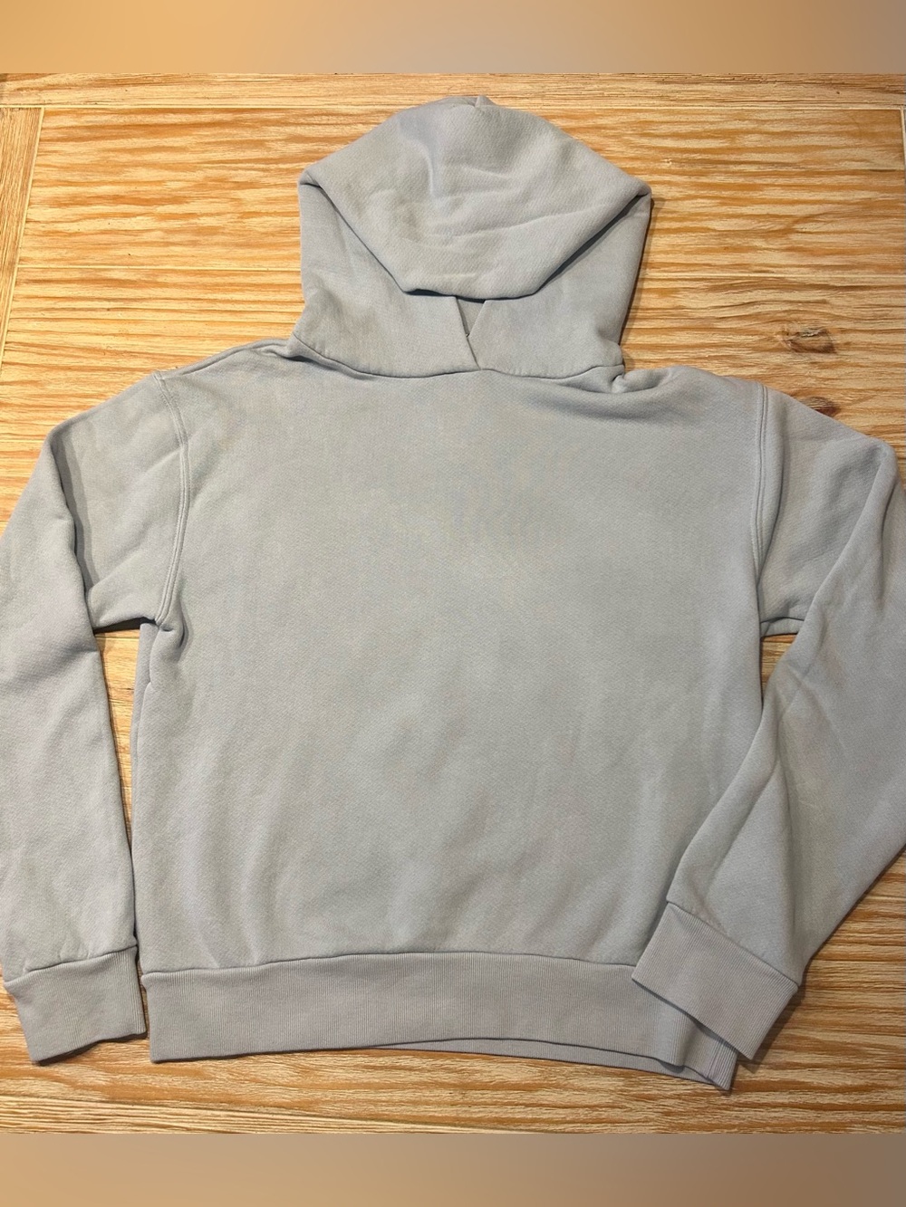 Perfect white tee - NWT - “Heart” Fleece Hoodie in Powder light Blue